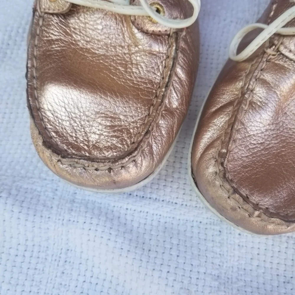 Sperry rosegold leather‎ topside 9.5